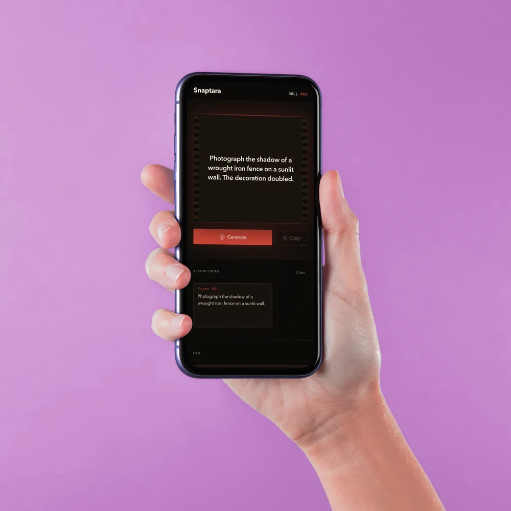Snaptara website screenshot
